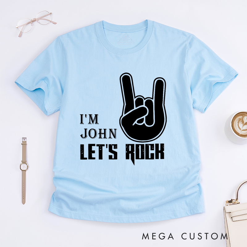 Personalized Classic T-Shirts Let's Rock Tee