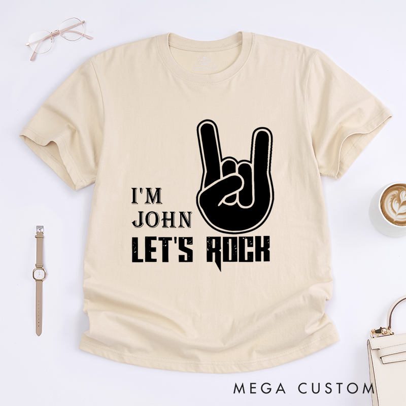 Personalized Classic T-Shirts Let's Rock Tee