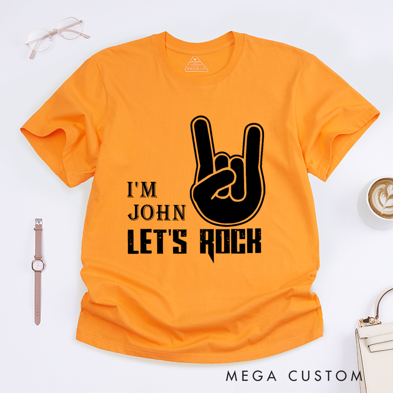 Personalized Classic T-Shirts Let's Rock Tee