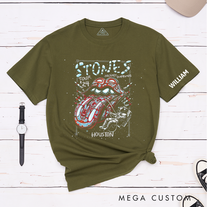 Personalized Classic T-Shirts Limited Edition Tour Tee Artistic Graphics with a Bold Tongue Design Tee Perfect for Rock Roll Lovers
