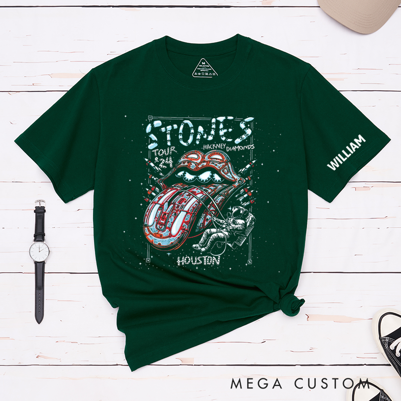 Personalized Classic T-Shirts Limited Edition Tour Tee Artistic Graphics with a Bold Tongue Design Tee Perfect for Rock Roll Lovers