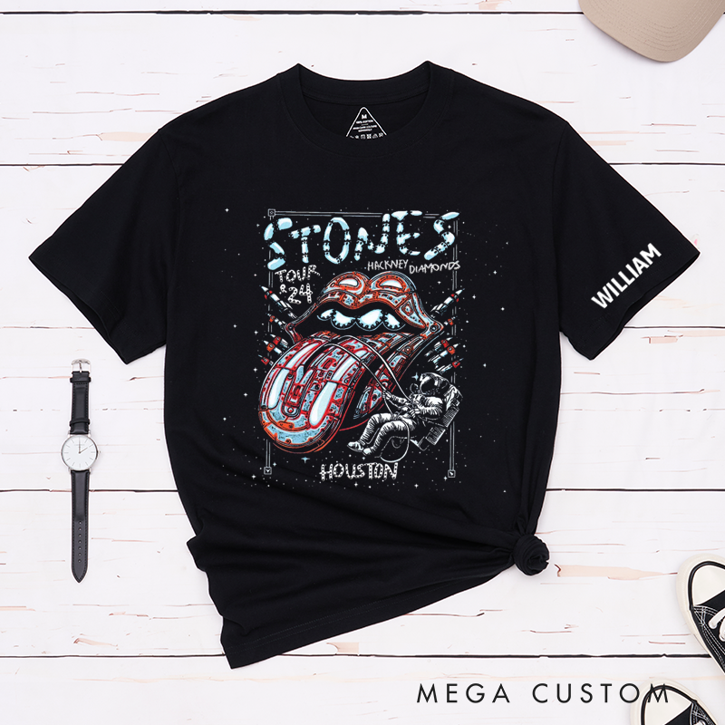 Personalized Classic T-Shirts Limited Edition Tour Tee Artistic Graphics with a Bold Tongue Design Tee Perfect for Rock Roll Lovers