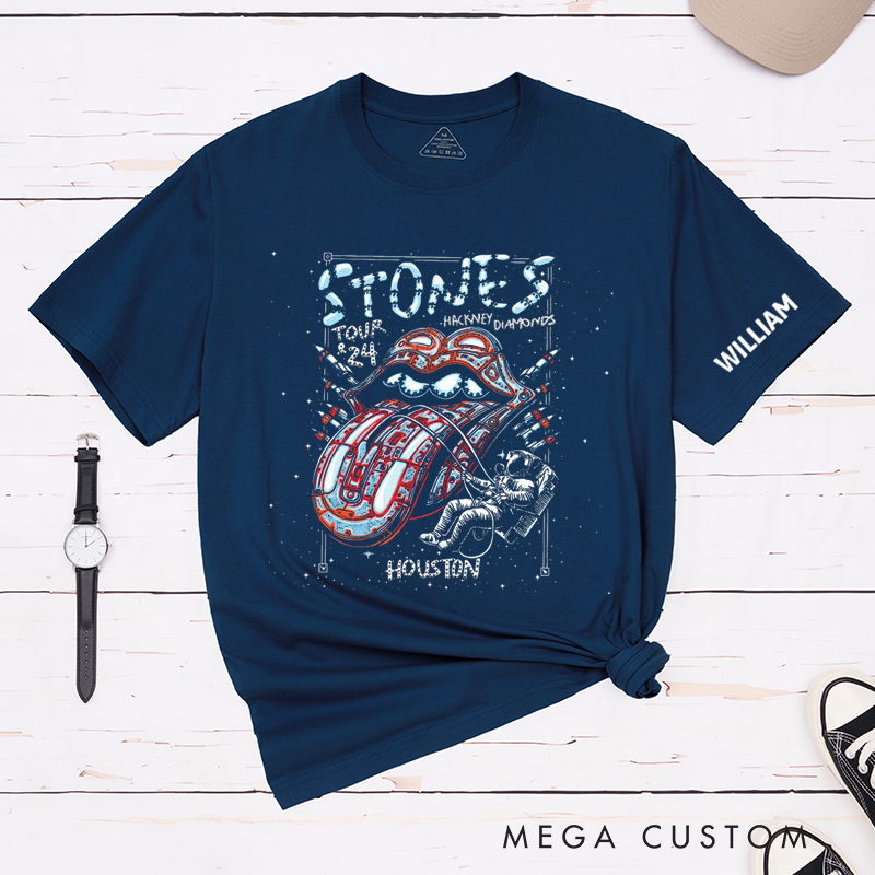 Personalized Classic T-Shirts Limited Edition Tour Tee Artistic Graphics with a Bold Tongue Design Tee Perfect for Rock Roll Lovers
