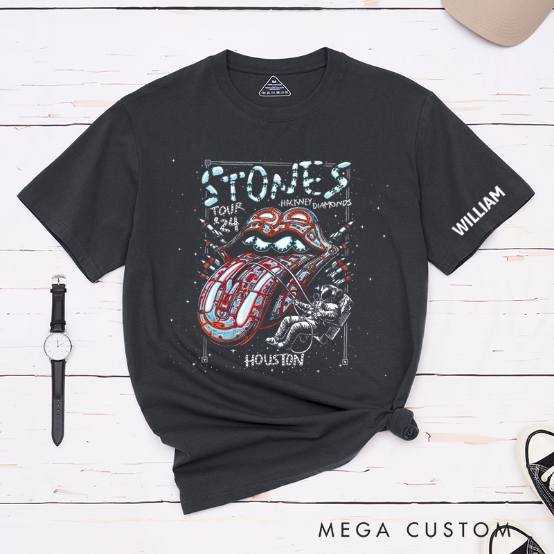 Personalized Classic T-Shirts Limited Edition Tour Tee Artistic Graphics with a Bold Tongue Design Tee Perfect for Rock Roll Lovers