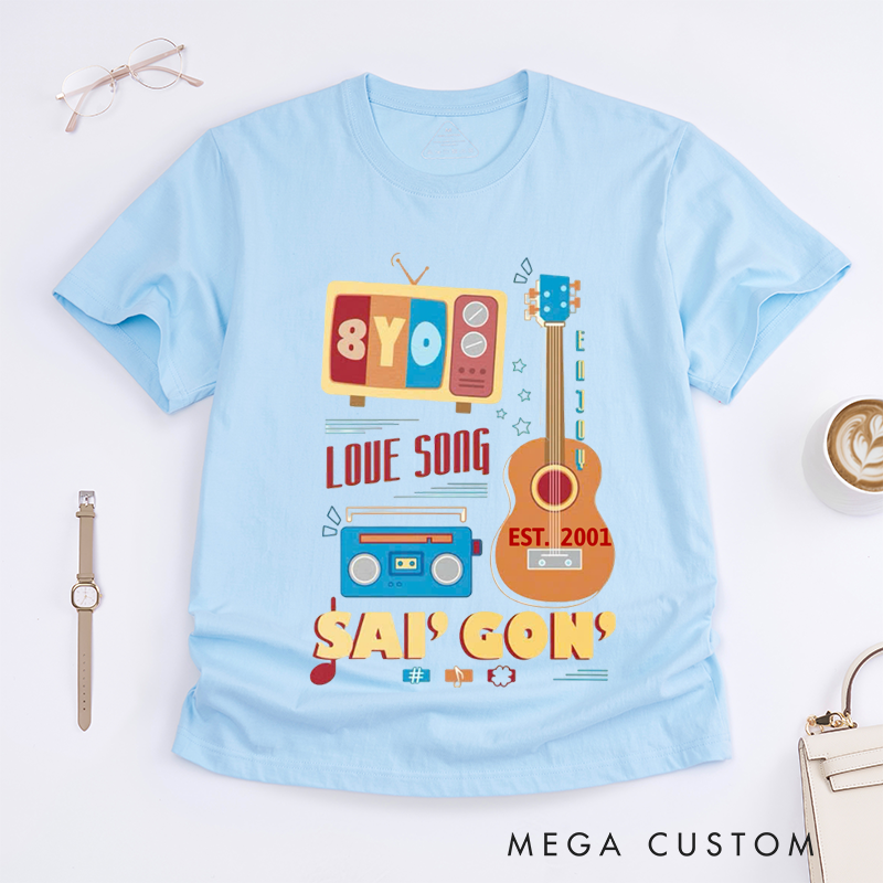 Personalized Classic T-Shirts Love Song Sai Gun Gift