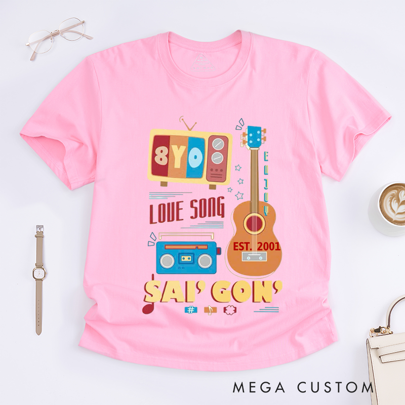 Personalized Classic T-Shirts Love Song Sai Gun Gift