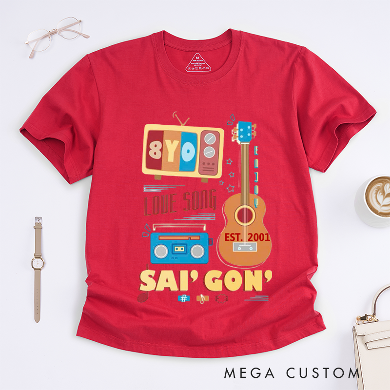 Personalized Classic T-Shirts Love Song Sai Gun Gift