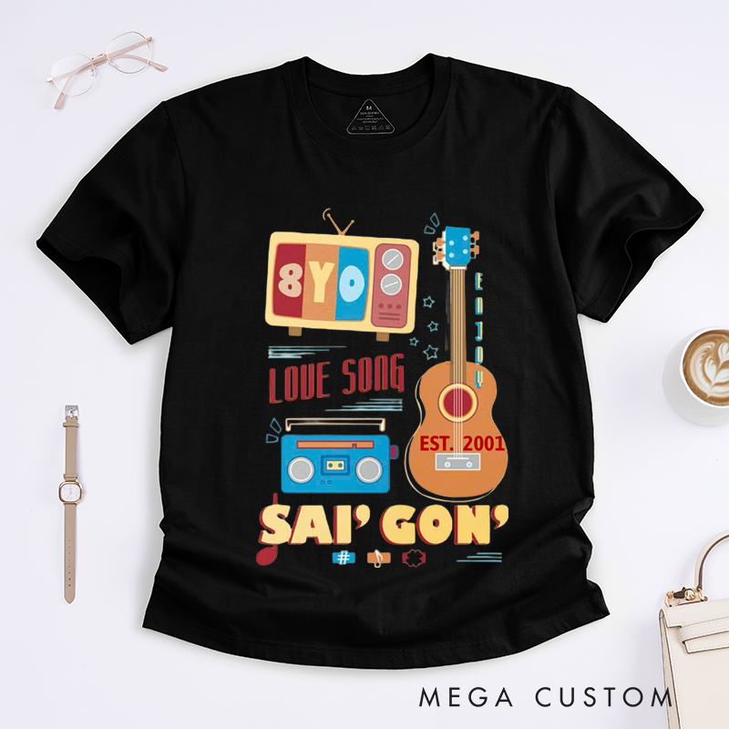 Personalized Classic T-Shirts Love Song Sai Gun Gift
