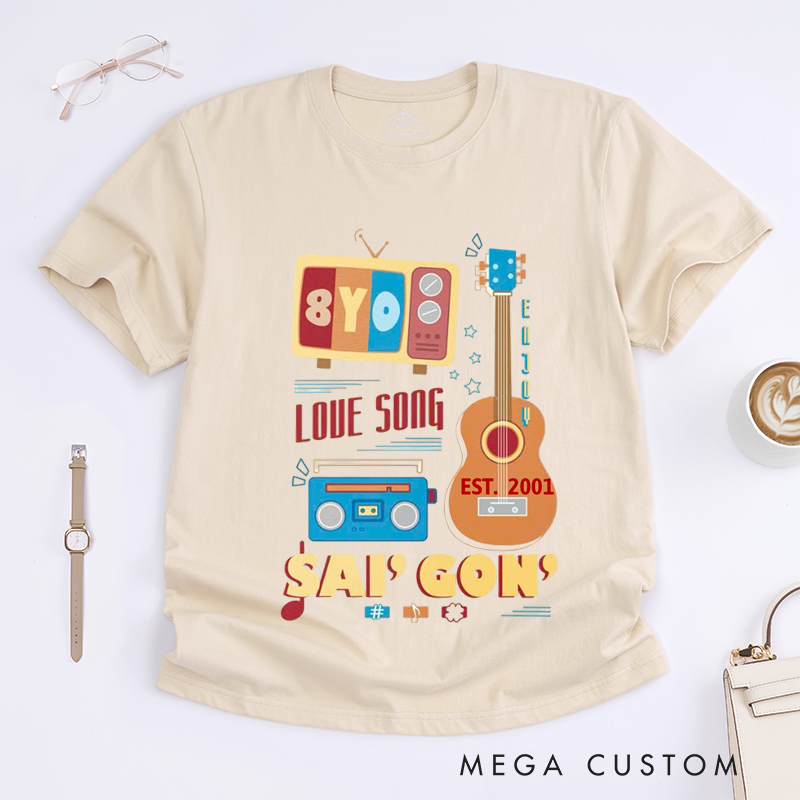 Personalized Classic T-Shirts Love Song Sai Gun Gift