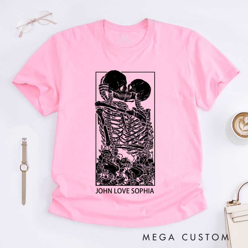 Personalized Classic T-Shirts Lovers Tarot Card T-Shirt and Gothic Style Tee and Gemini Aesthetic and Oversized Graphic T-Shirt