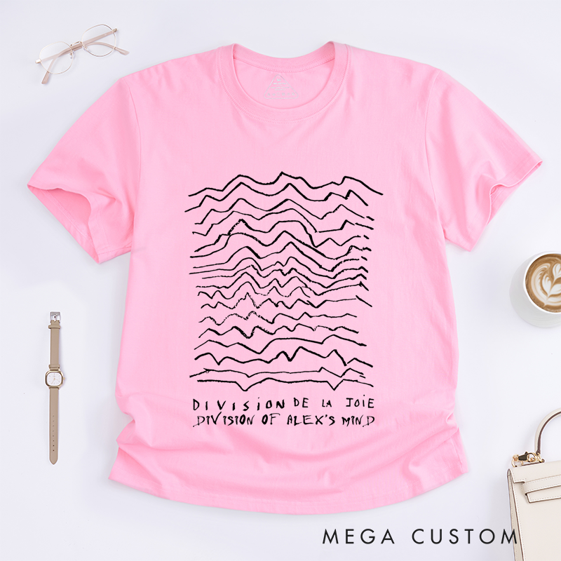 Personalized Classic T-Shirts Minimalist Waveform Design Graphic and Bold and Artistic Abstract Line Art T Shirt for Post Punk Fans T-Shirt