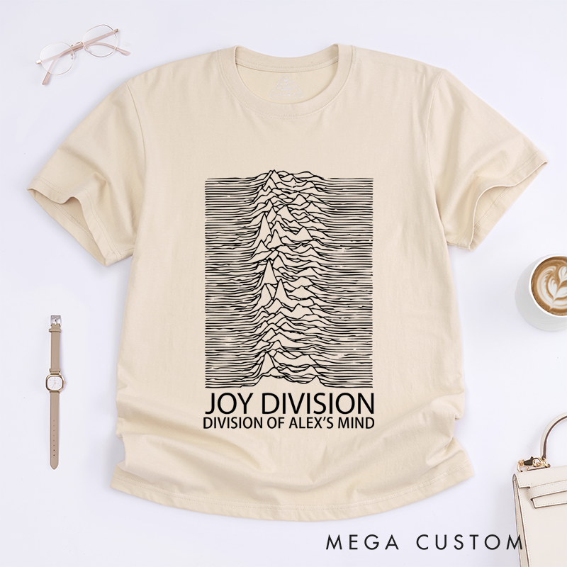 Personalized Classic T-Shirts Minimalist Waveform Design Graphic and Bold and Artistic Abstract Line Art T Shirt for Post Punk Fans T-Shirt