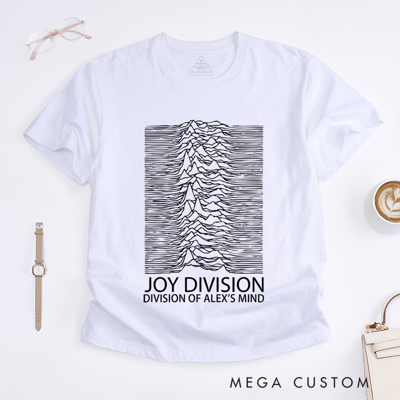 Personalized Classic T-Shirts Minimalist Waveform Design Graphic and Bold and Artistic Abstract Line Art T Shirt for Post Punk Fans T-Shirt