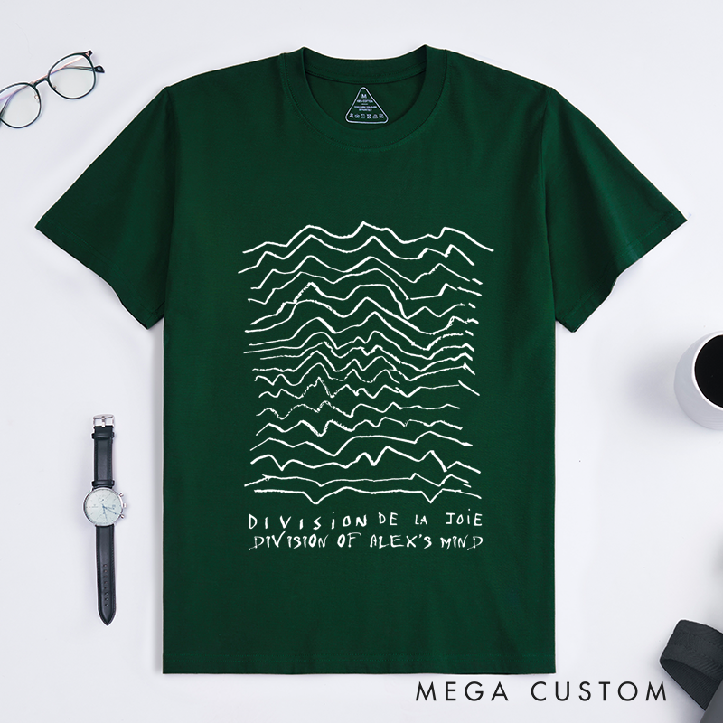 Personalized Classic T-Shirts Minimalist Waveform Design Graphic and Bold and Artistic Abstract Line Art T Shirt for Post Punk Fans T-Shirt