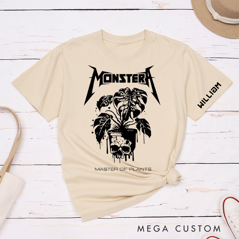 Personalized Classic T-Shirts Monstera T Shirt for Metal Head Plant Lover Gift Cool Grunge Punk Plant Gift