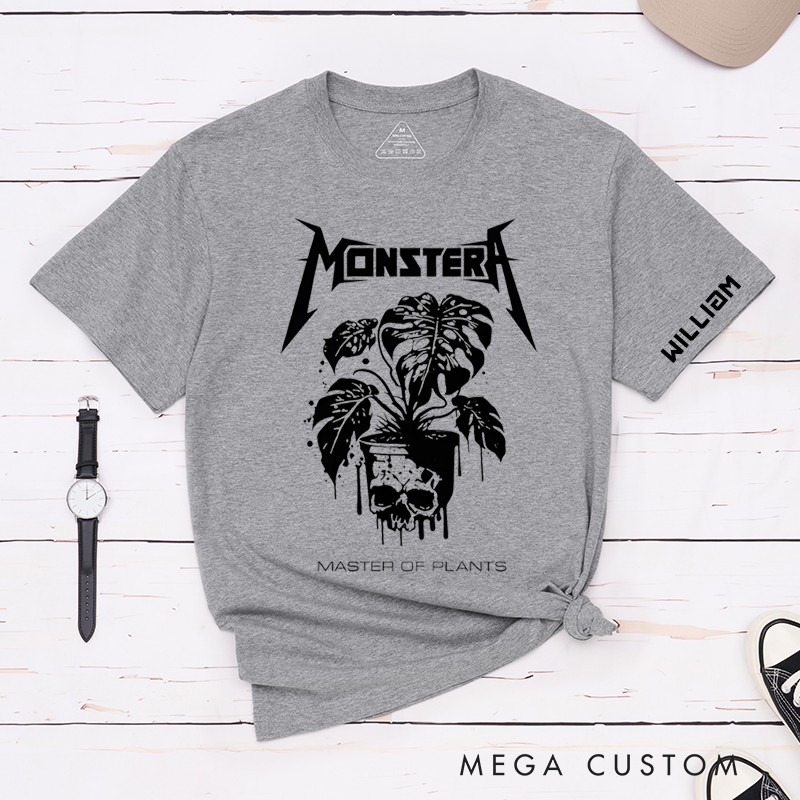 Personalized Classic T-Shirts Monstera T Shirt for Metal Head Plant Lover Gift Cool Grunge Punk Plant Gift