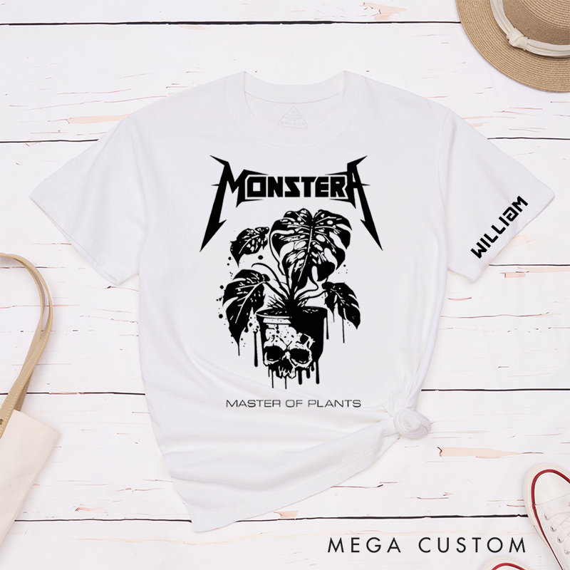 Personalized Classic T-Shirts Monstera T Shirt for Metal Head Plant Lover Gift Cool Grunge Punk Plant Gift