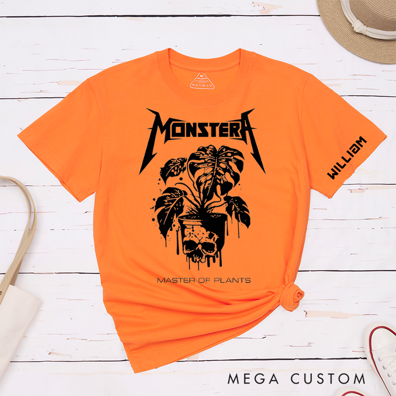 Personalized Classic T-Shirts Monstera T Shirt for Metal Head Plant Lover Gift Cool Grunge Punk Plant Gift