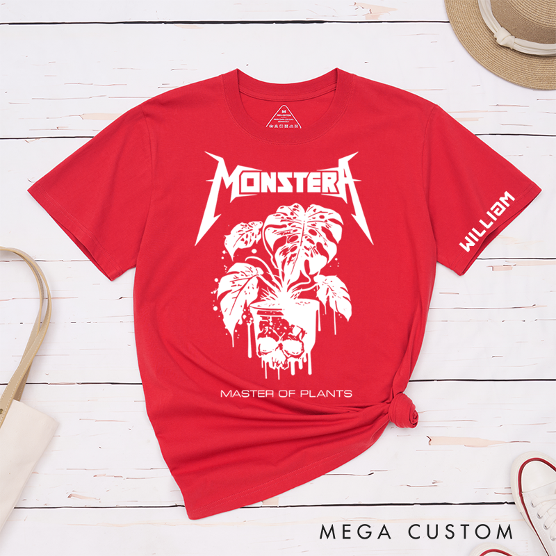 Personalized Classic T-Shirts Monstera T Shirt for Metal Head Plant Lover Gift Cool Grunge Punk Plant Gift