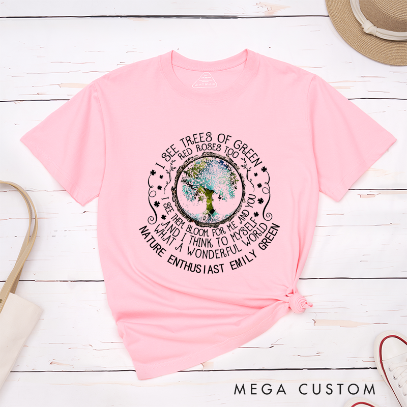 Personalized Classic T-Shirts Love Nature Eco Friendly Badge Design Inspiring T-Shirt T-Shirt