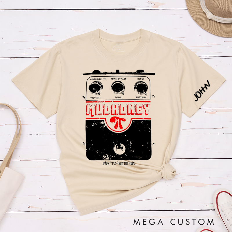 Personalized Classic T-Shirts Retro Guitar Pedal T-Shirt Perfect for Music Enthusiasts and Guitar Lovers Gift