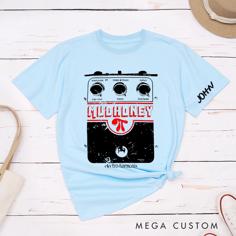 Personalized Classic T-Shirts Retro Guitar Pedal T-Shirt Perfect for Music Enthusiasts and Guitar Lovers Gift
