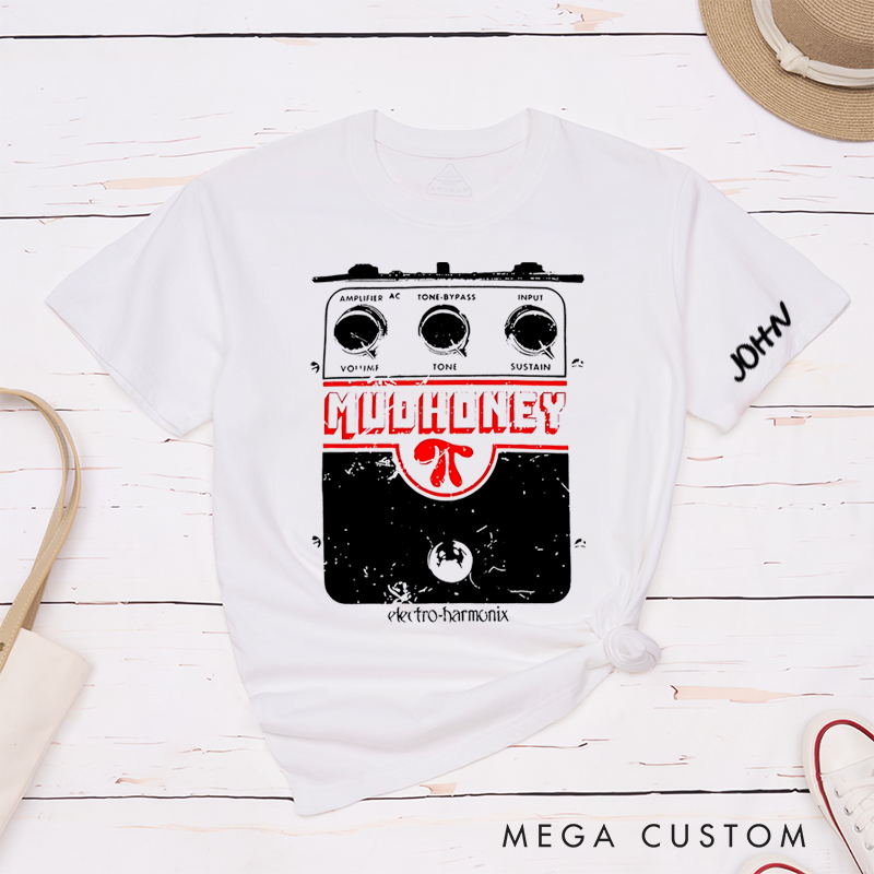 Personalized Classic T-Shirts Retro Guitar Pedal T-Shirt Perfect for Music Enthusiasts and Guitar Lovers Gift