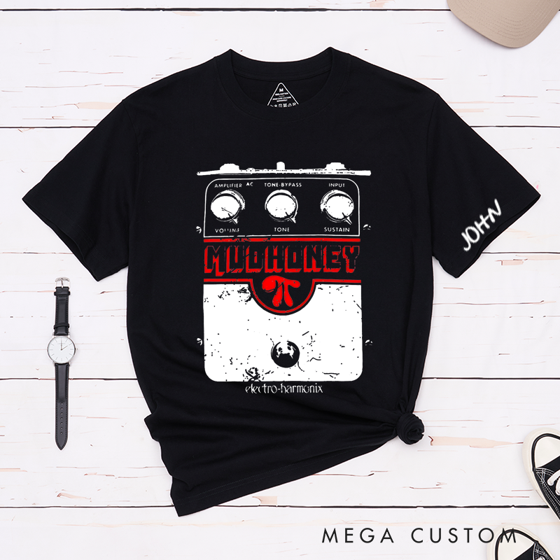 Personalized Classic T-Shirts Retro Guitar Pedal T-Shirt Perfect for Music Enthusiasts and Guitar Lovers Gift