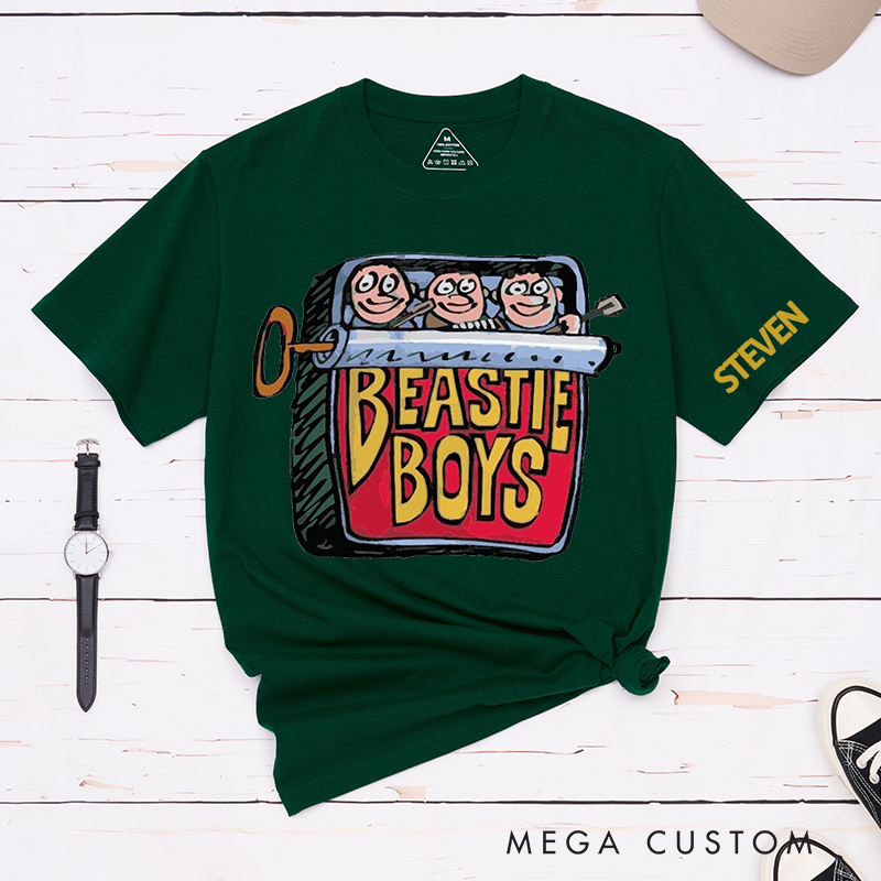 Personalized Classic T-Shirts Retro Music Box and Fun Cartoon Style Graphic Tee Perfect for Music Fans and 90's Music Enthusiasts