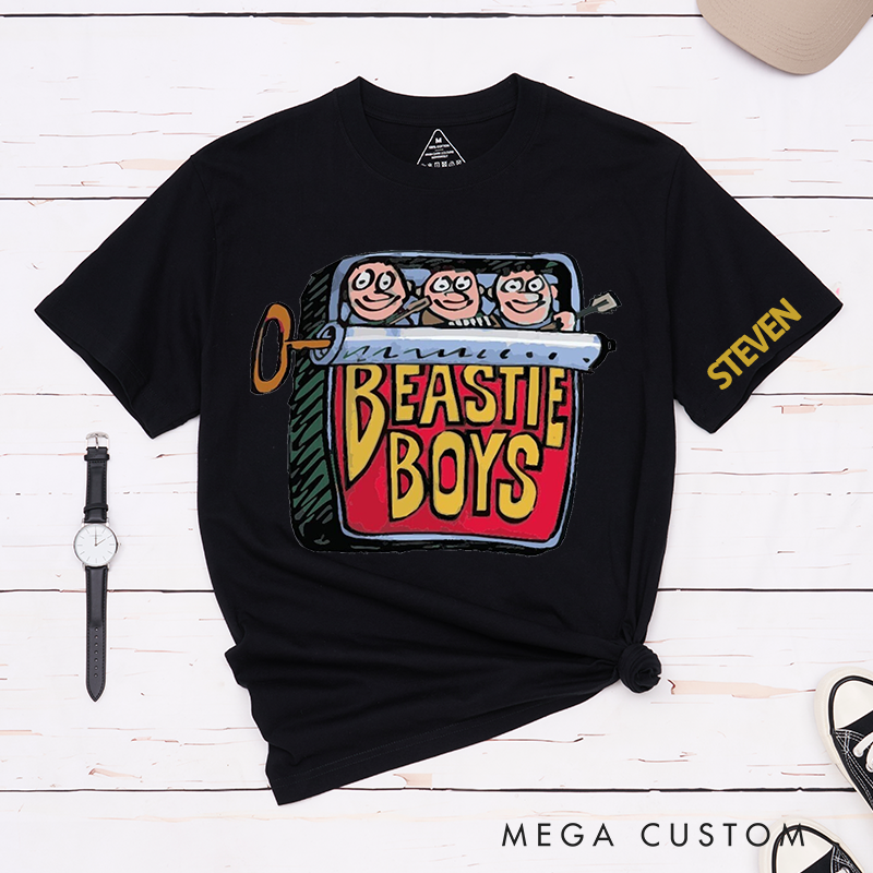 Personalized Classic T-Shirts Retro Music Box and Fun Cartoon Style Graphic Tee Perfect for Music Fans and 90's Music Enthusiasts