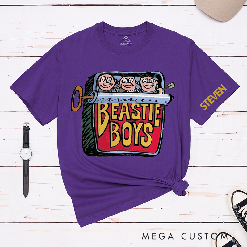 Personalized Classic T-Shirts Retro Music Box and Fun Cartoon Style Graphic Tee Perfect for Music Fans and 90's Music Enthusiasts
