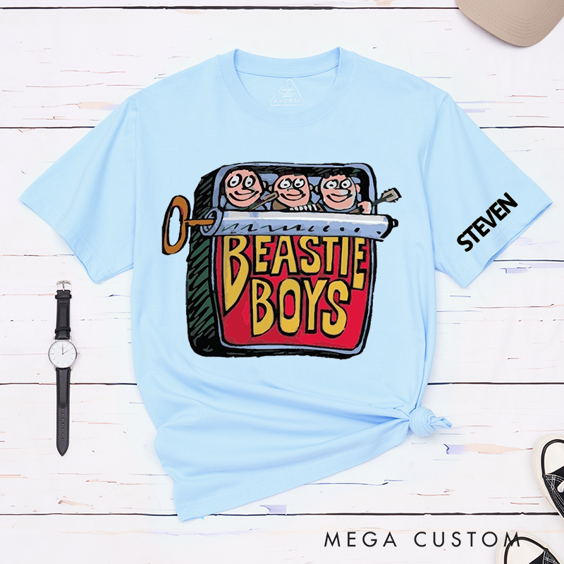 Personalized Classic T-Shirts Retro Music Box and Fun Cartoon Style Graphic Tee Perfect for Music Fans and 90's Music Enthusiasts