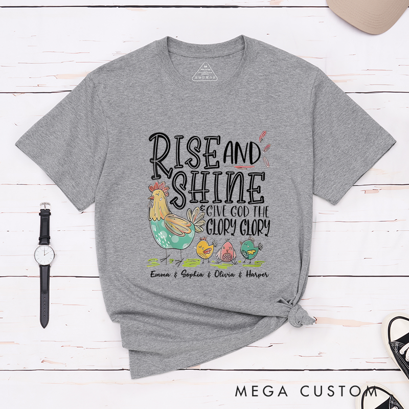 Personalized Classic T-Shirts Rise and Shine Give God the Glory Glory T-Shirt