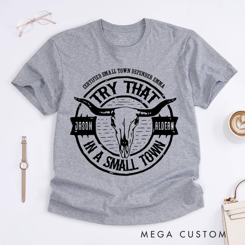 Personalized Classic T-Shirts Rustic Bull Skull Graphic Tee Perfect for Small Town Enthusiasts and Country Music Lovers T-Shirt