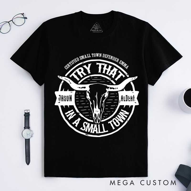 Personalized Classic T-Shirts Rustic Bull Skull Graphic Tee Perfect for Small Town Enthusiasts and Country Music Lovers T-Shirt