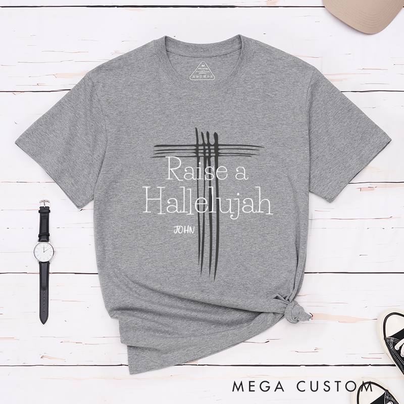 Personalized Classic T-Shirts Simple Cross Inspirational T-Shirt