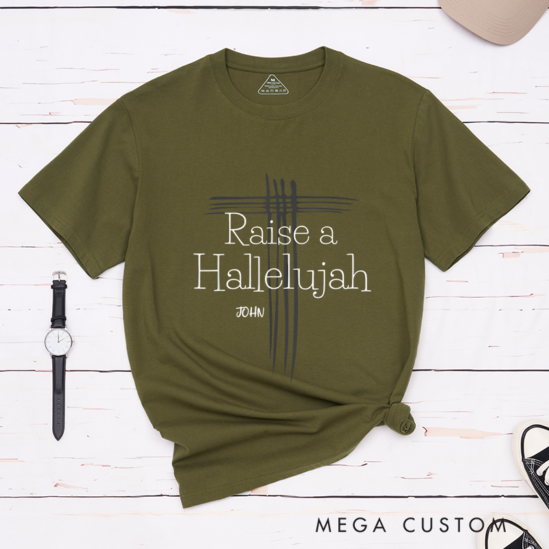 Personalized Classic T-Shirts Simple Cross Inspirational T-Shirt