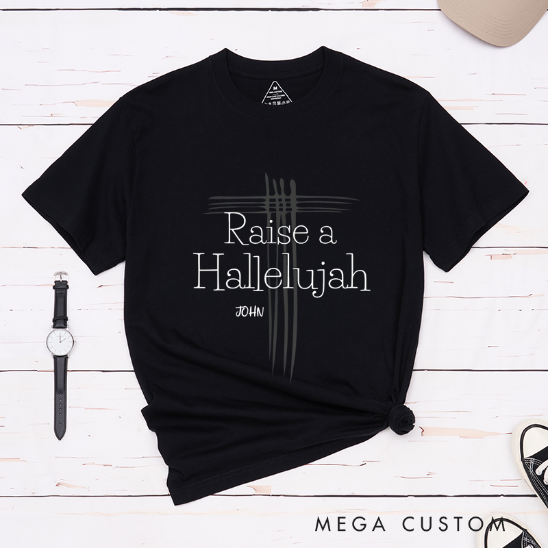Personalized Classic T-Shirts Simple Cross Inspirational T-Shirt