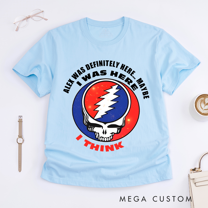 Personalized Classic T-Shirts Skull and Lightning Design Perfect for Music Enthusiasts and Rock Roll and Vintage Style T-Shirt