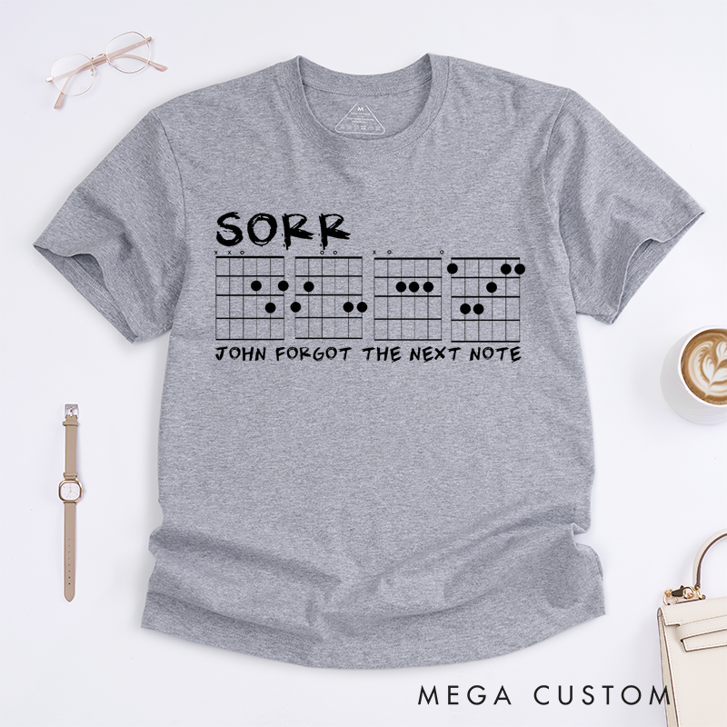 Personalized Classic T-Shirts Sorry I DGAF Funny Guitarist Guitar Tab Joke Slogan T-Shirt