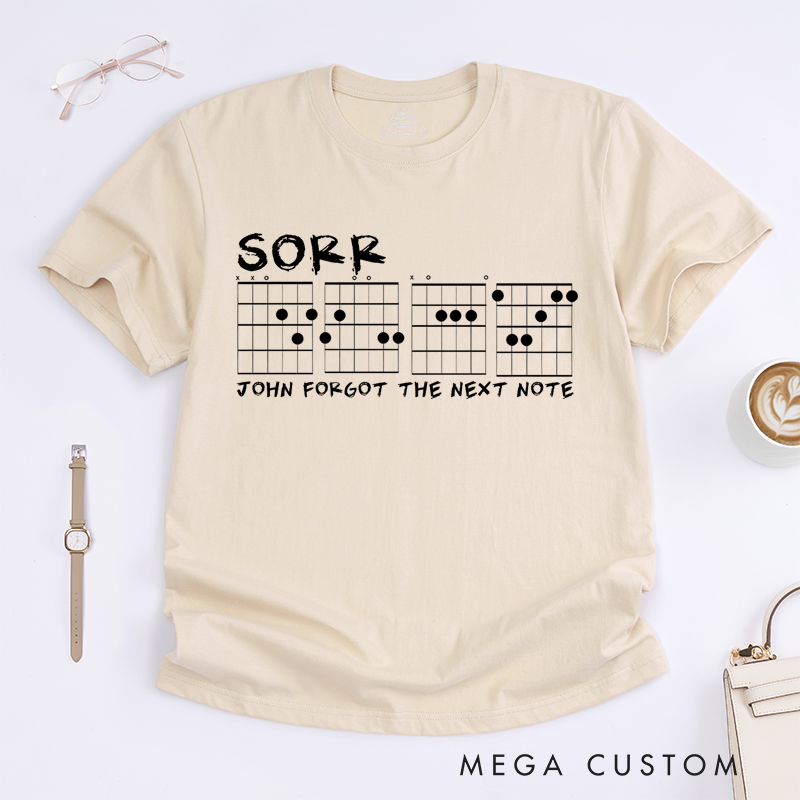 Personalized Classic T-Shirts Sorry I DGAF Funny Guitarist Guitar Tab Joke Slogan T-Shirt