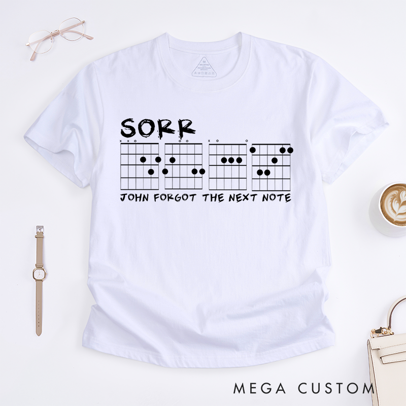 Personalized Classic T-Shirts Sorry I DGAF Funny Guitarist Guitar Tab Joke Slogan T-Shirt