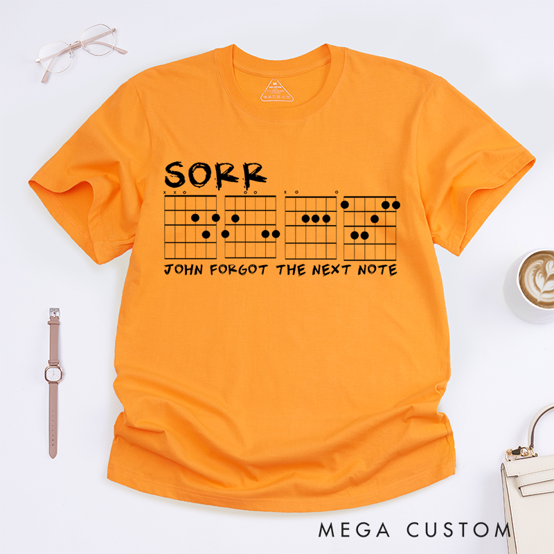 Personalized Classic T-Shirts Sorry I DGAF Funny Guitarist Guitar Tab Joke Slogan T-Shirt