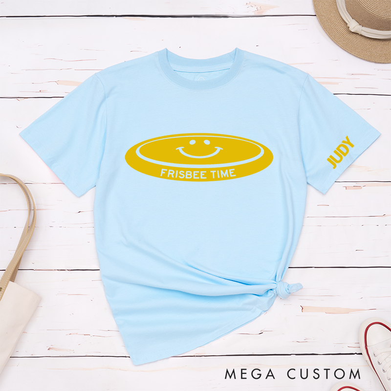 Personalized Classic T-Shirts Ultimate Frisbee Disk Golf Shirt and Funny Hippie and Vintage Retro Deadhead Music Festival Gift