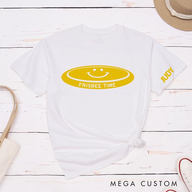 Personalized Classic T-Shirts Ultimate Frisbee Disk Golf Shirt and Funny Hippie and Vintage Retro Deadhead Music Festival Gift