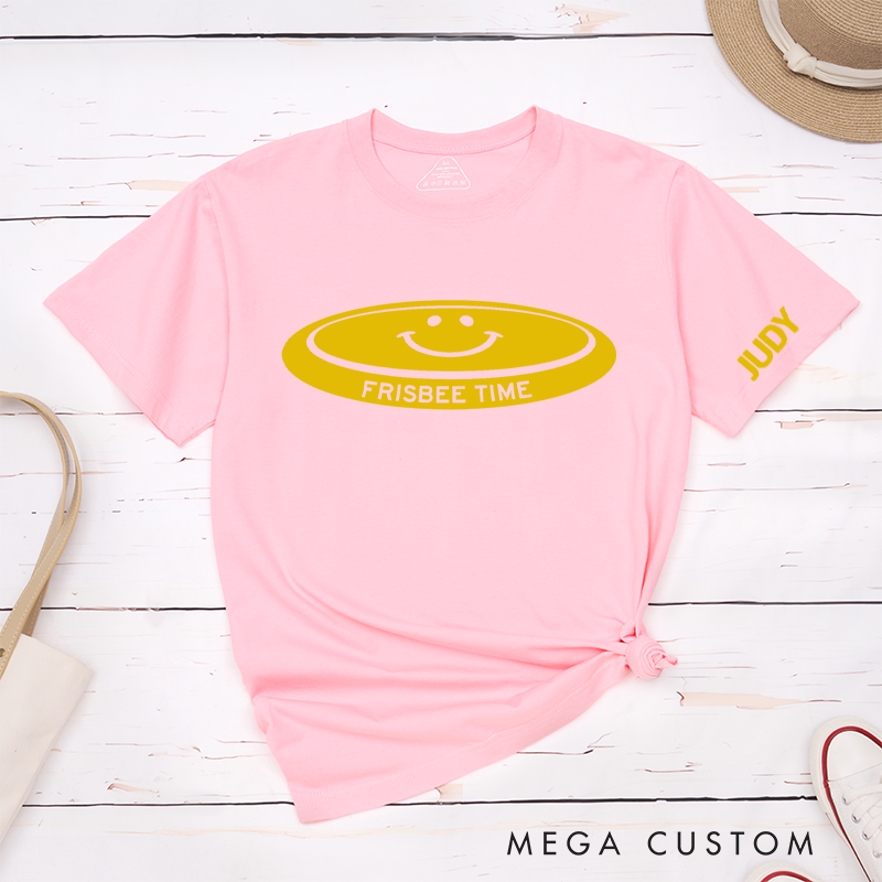 Personalized Classic T-Shirts Ultimate Frisbee Disk Golf Shirt and Funny Hippie and Vintage Retro Deadhead Music Festival Gift