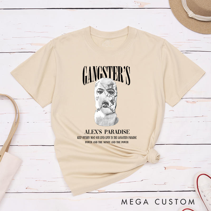 Personalized Classic T-Shirts Urban Style Masked Art Statement Tee