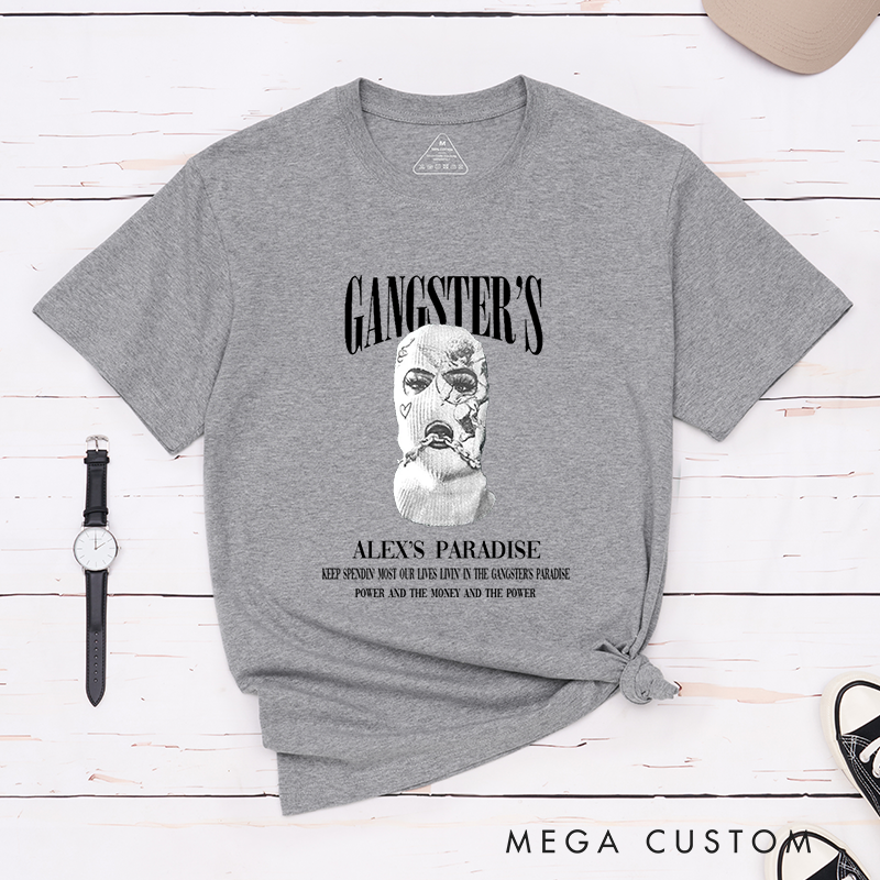 Personalized Classic T-Shirts Urban Style Masked Art Statement Tee