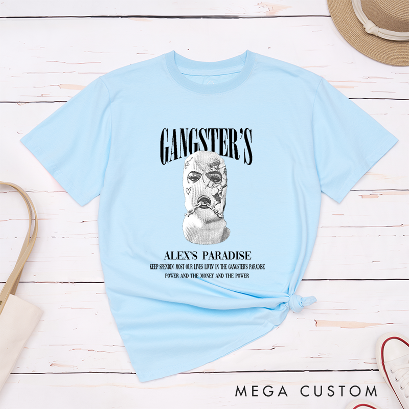 Personalized Classic T-Shirts Urban Style Masked Art Statement Tee