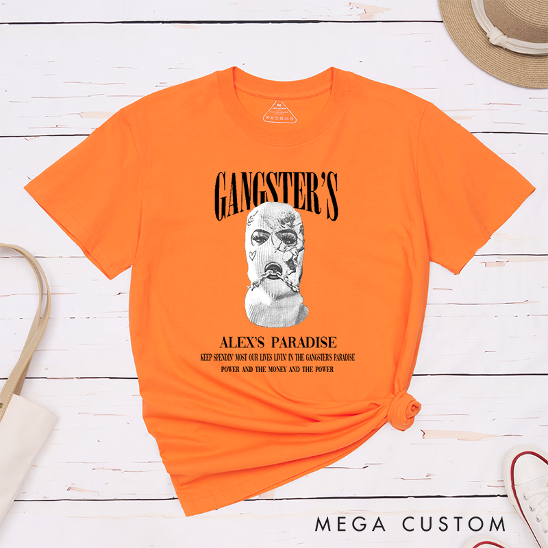 Personalized Classic T-Shirts Urban Style Masked Art Statement Tee